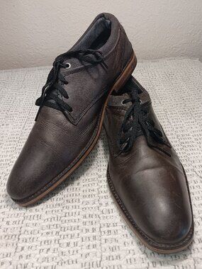 Bullboxer 'Jaspy' Men's Brown Leather Derby Shoes sz 9 US / 42 EU
